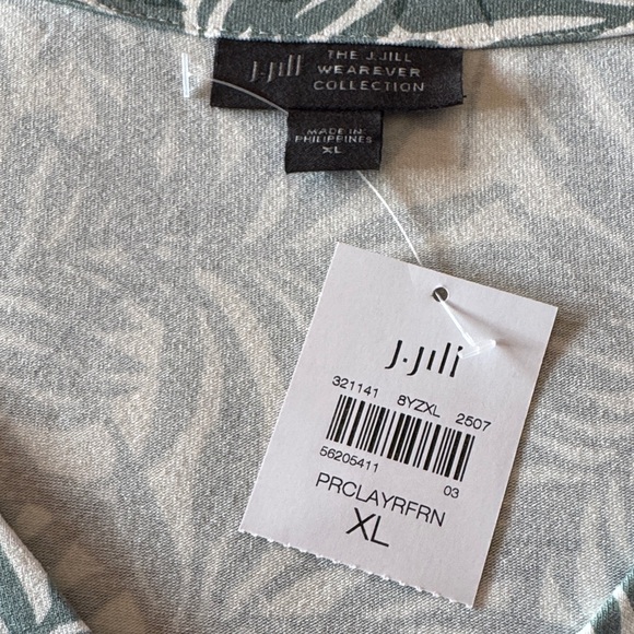 J.Jill Wearever Collection Sleeveless Top – Palm Leaf Print | XL | NWT - Picture 5 of 7